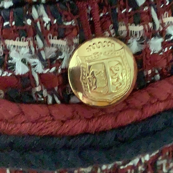 Talbots Tweed Blazer with Gold Buttons and Pockets Size 8 - Picture 4 of 14